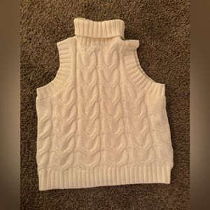 forever 21 white/cream sweater vest